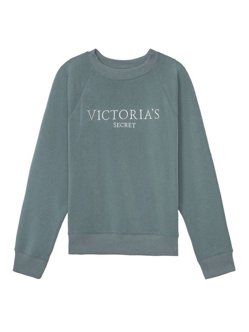 Victoria's Secret Logo Crew Neck Sweatshirt - Teal - S - NWT